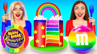 Rainbow Food Challenge | Eating Only 1 Color Candy 24 Hours by RATATA POWER