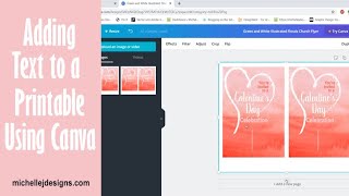 Using Canva To Add Text To A Free Printable