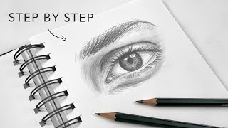 Sketching an Eye front view - Draw with me