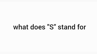 If you know what "S" means I will pin you and heart you.