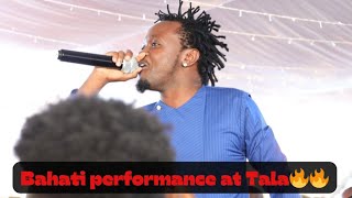 Bahati electrifying performance at Tala during Chipukeezy's event.