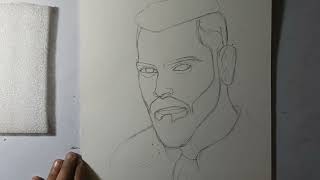 How to draw virat kohli outline.?