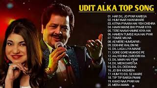 Top Hindi Romantic Songs   MP3   Udit Narayan & Alka Yagnik   Nonstop