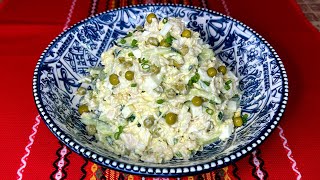 Салат из пекинской капусты с огурцом и отварной куриной грудкой,без майонеза. Вкусно и быстро