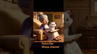 Old grandma find little baby cat #funny #chinutinu #cartoonhumor #viralvideo #cartoon #viralcartoon