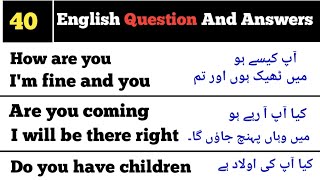 40 General English Question and Answer || How to Ask English Question and Answer