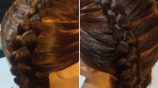 trenza invertida relieve paso a paso/fáciles/cocida /pegadas a la cabeza