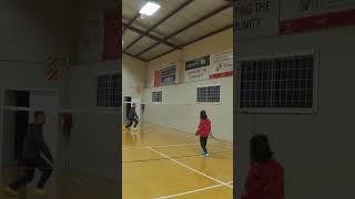 #shorts What a miss by 10yrs Mei Linh vs Dad to win badminton rally