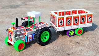 🚜 How to make matchbox tractor model and trolley home made | Amazing Diy Toys