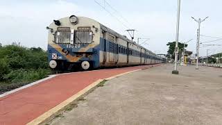 ARRIVALS AND DEPARTURES OF EMU's AT MMNK | INDIAN RAILWAYS | MS PDY MEMU HONKING LIKE ALCO |