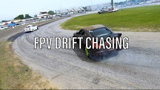 Chasing drifters w/ FPV drone @ Summer Slideshow, 5 Flag speedway (Klutch Kickers, Slide Kings+more)