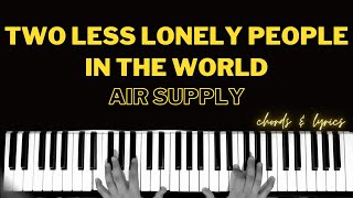 Two Less Lonely People In The World - Air Supply | Piano Cover Accompaniment Backing Track Tutorial