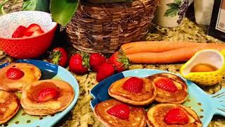 How to make strawberry and carrot pancake