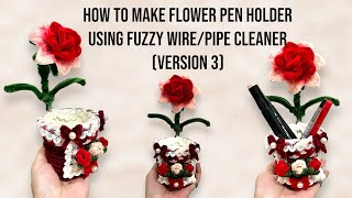 DIY Flower Pen Holder #diy  #flowerpenholder #penholder  #penholdercraft #diy #craft #craftideas