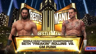 WWE 2K24 Universe Mode | Seth Rollins Vs CM Punk | Mania Night 2