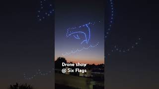 Drone show at Six Flags Discovery Kingdom #amazing #drone #show #sixflags #california #trending