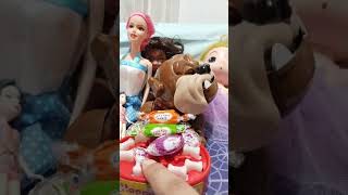 Grumpy dog sorround with lovely dolls #shorts #asmr #best #trendy