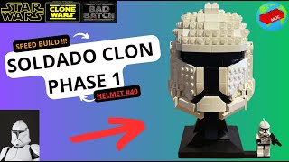 Lego Helmet Soldado Clon Phase 1 - Helmet #40 - Speed Build - ALLBRICKS42