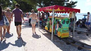 Crikvenica šetnja plažom 2021 špica sezone - Beach Walk - Strand Spaziergang Kroatien