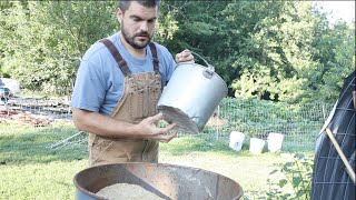 **FARM CHORES** Caring for 300 animals + milking a cow in 2 hours a day.