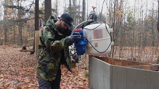 WINTER IS HERE!! How to winterize and shut down your shallow well pump! Cold rainy day!! #michigan