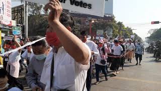 Mandalay protest 11 february 2021