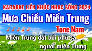 Karaoke Liên Khúc Nhạc Sống Mưa Triều Miền Trung, Người Đến Từ Triều Châu Tone Nam | Năm Organ