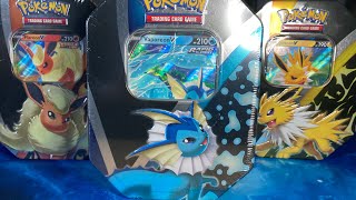 Pokémon Vaporeon tin unboxing!!￼