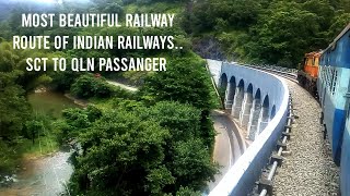 Beautiful Railway Route of Incredible Indian Railways... Sengottai to Kollam Passenger travel vlog.