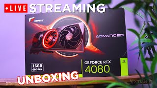 LIVE STREAMING: iGame GeForce RTX 4080 16GB Advanced OC-V UNBOXING