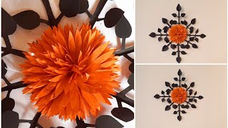 Unique design paper flower wall hanging// DIY Paper craft// Beautiful wall decor idea