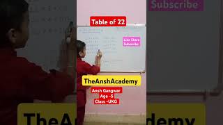 Table of 22 Ansh Gangwar the Ansh Academy #viralvideo #viralshort #viralreels #trendingshorts #yt