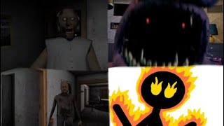 N+ Games Jumpscares | Granny Vs Bonnie Vs Grandpa Vs Fireball Stickmin