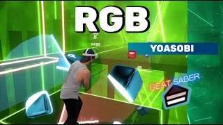 "RGB" - YOASOBI | DANCE SABER | Beat Saber Mixed Reality