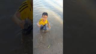 Boy catches fish#shortsfish #shorts