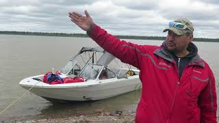 Joe the Aurora Hunter with North Star Adventures at Ax Point on the Mackenzie River