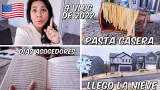 MI VIDA EN USA 🇺🇸| LLEGO LA NIEVE ⛄️ ❄️ PASTA CASERA ,SUPER FACIL ! ASHLEY PREPARA CHILI