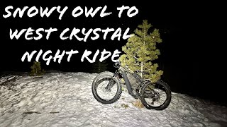 Snowy Owl to West Crystal at Night | Winter Fat Biking | Norco Bigfoot VLT 2023