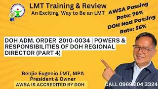 DOH A.O. 2010-0034 | Powers and Duties of the Regional Director (Part 4)