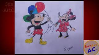 21 days lockdown: Mickey Mouse, play in my house, through my kid's beautiful sketch! Day 5