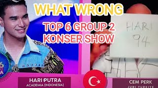 ADA APA DGN HARI PUTRA DI TOP 6 GROUP 2 DA ASIA 6 KONSER SHOW TADI MALAM?