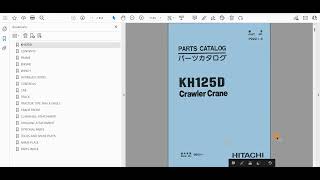 Hitachi KH125D Crawler Crane Parts Catalog Serial No.0802-