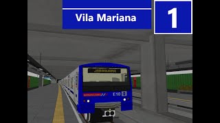 Metrô SP Linha 1 - Azul | Trens na estação Vila Mariana