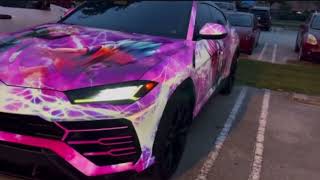 ANUEL enseña su Lamborghini URUS con Wrap de Dragón Ball Super