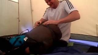 An extract from my Kilimanjaro video diary - Ste Wrestling his sleeping bag