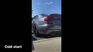 2017 VW Passat Muffler Delete paired with an Cold Air Intake and JB4