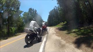 DUCATI 1199 ZX10 1000RR R1 and A COP CAR