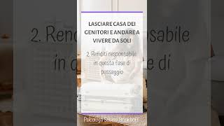 Lasciare casa dei genitori e andare a vivere da soli #shorts