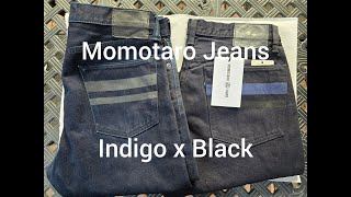 Momotaro MXJE3201 Indigo x Black vs. Momo x Blue Owl Collab Jeans review