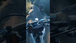 Dirt bike downhill race without engines!